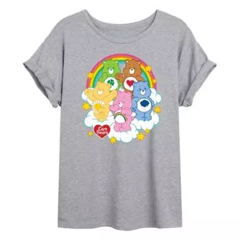 Детская футболка оверсайз с принтом Care Bears Licensed Character, серый