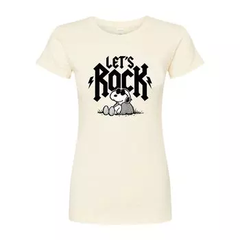 Детская футболка Peanuts Charlie Brown & Snoopy Lets Rock с графическим рисунком Licensed Character