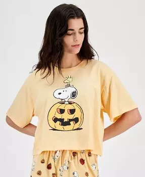 Детская футболка Peanuts Halloween с круглым вырезом Love Tribe, оранжевый