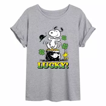 Детская футболка Peanuts Lucky Snoopy ко Дню Святого Патрика Licensed Character
