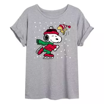 Детская футболка Peanuts Skating со струящимся рисунком и рисунком Licensed Character
