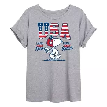 Детская футболка Peanuts Snoopy Free Brave с струящимся рисунком Licensed Character