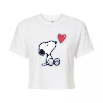 Детская футболка Peanuts Snoopy Heart с рисунком аэрографа Licensed Character, белый