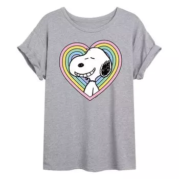 Детская футболка Peanuts Snoopy Heart с струящимся рисунком и рисунком Licensed Character
