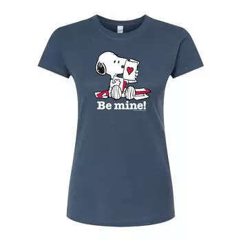Детская футболка Peanuts Snoopy с рисунком «Be Mine» ко Дню святого Валентина Licensed Character, синий