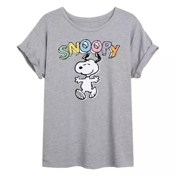 Детская футболка Peanuts Snoopy с струящимся рисунком и рисунком Licensed Character