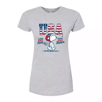 Детская футболка Peanuts Snoopy USA Free Brave с графическим рисунком Licensed Character
