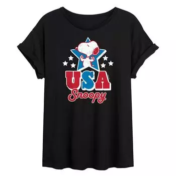 Детская футболка Peanuts Snoopy USA Snoopy с струящимся рисунком Licensed Character