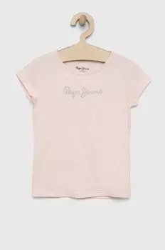 Детская футболка Pepe Jeans, розовый