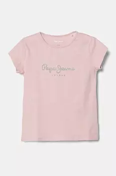 Детская футболка Pepe Jeans, розовый
