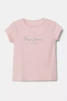 Детская футболка Pepe Jeans, розовый