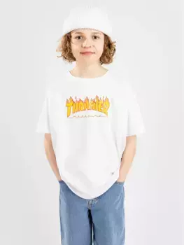Детская футболка «Пламя» Thrasher, белый