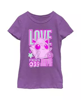 Детская футболка Pokemon 039 Love Jigglypuff для девочек Nintendo