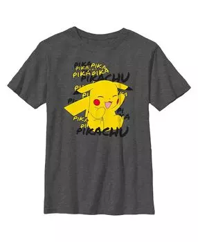 Детская футболка Pokemon Pikachu Laughing Pika Pika для мальчиков Nintendo