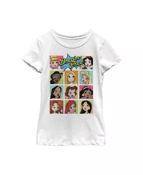 Детская футболка Princesses Dream Free Squares для девочек Disney