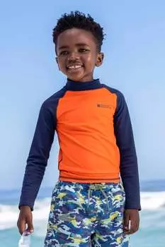 Детская футболка-рашгард с длинными рукавами Mountain Warehouse, оранжевый