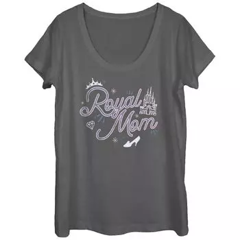 Детская футболка Royal Mom с овальным вырезом и рисунком Disney Princesses Juniors Disney