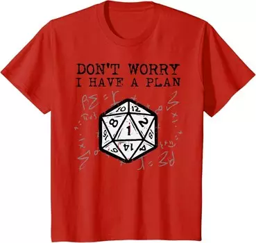 Детская футболка RPG Gamer Dont Worry I Have Plan, красный