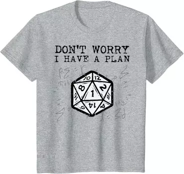 Детская футболка RPG Gamer Dont Worry I Have Plan, светло-серый