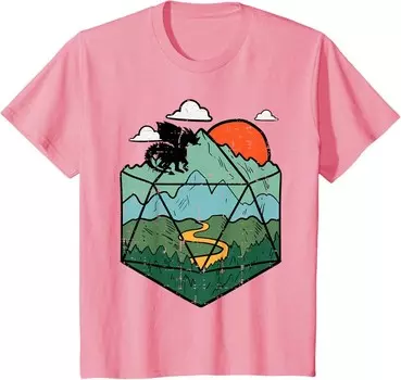 Детская футболка RPG Mountain Gamer, розовый