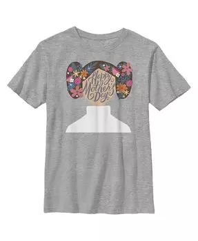 Детская футболка с абстрактной надписью Звездные войны: новая надежда для мальчиков Принцесса Лея с Днем матери Disney Lucasfilm, серый