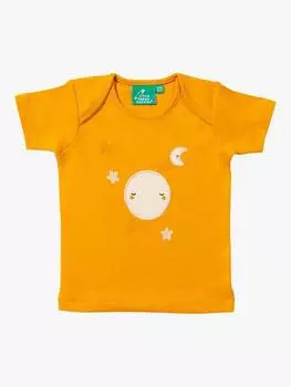 Детская футболка с аппликацией из органического хлопка в полнолуние Little Green Radicals, цвет Mustard