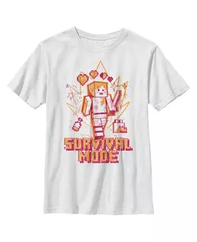 Детская футболка с эскизом Minecraft Survival Mode для мальчика Microsoft