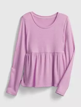 Детская футболка с баской Gap, фиолетовый