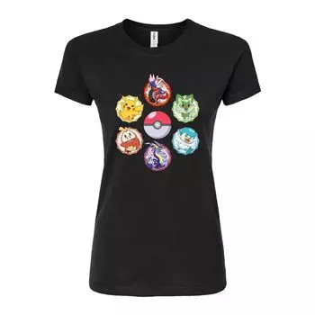 Детская футболка с блестящим значком Pokemon и графическим рисунком Pokemon, черный