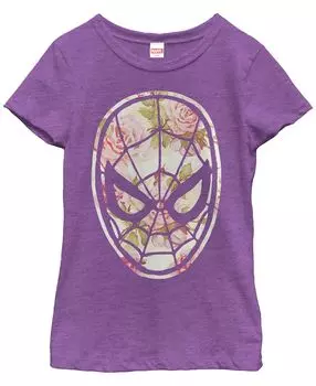 Детская футболка с цветочным принтом Marvel Spider-Man для девочек Fifth Sun