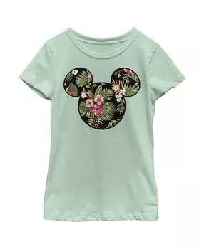 Детская футболка с цветочным силуэтом «Микки и друзья Микки Маус» для девочек Disney