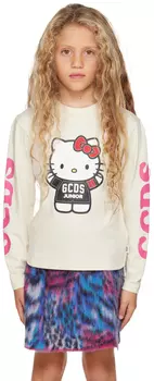 Детская футболка с длинным рукавом Hello Kitty Off-White Edition GCDS Kids