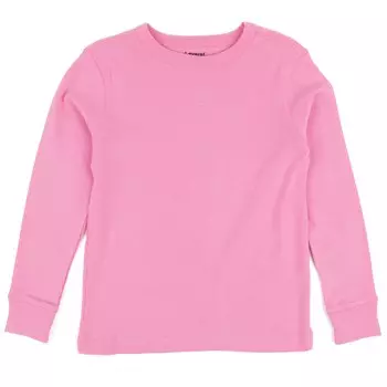 Детская футболка с длинным рукавом, классическая однотонная Leveret, цвет Light Pink