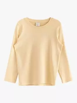 Детская футболка с длинным рукавом Lindex, цвет Light Dusty Yellow