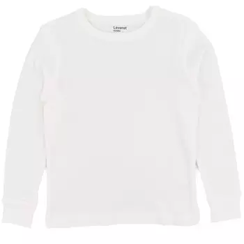 Детская футболка с длинным рукавом, нейтральный однотонный цвет Leveret, цвет Off White