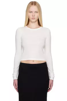 Детская футболка с длинным рукавом terne, цвет ivory