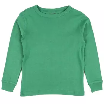 Детская футболка с длинным рукавом, зеленый
