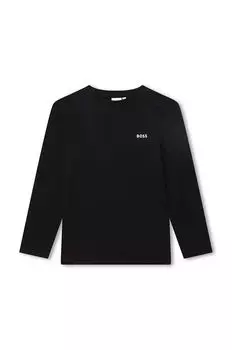 Детская футболка с длинными рукавами Boss, черный