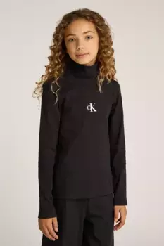 Детская футболка с длинными рукавами Calvin Klein Jeans, черный