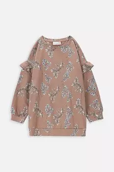 Детская футболка с длинными рукавами Coccodrillo, коричневый