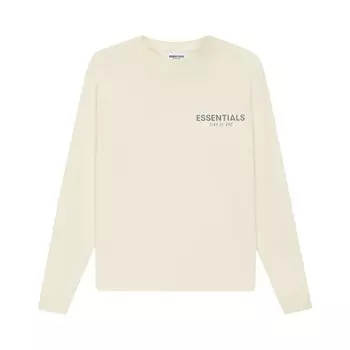 Детская футболка с длинными рукавами Fear of God Essentials, цвет Buttercream