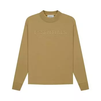 Детская футболка с длинными рукавами Fear of God Essentials, цвет Янтарный
