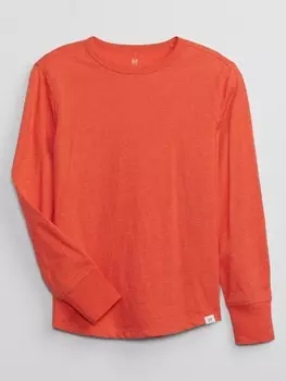 Детская футболка с длинными рукавами Gap, оранжевый