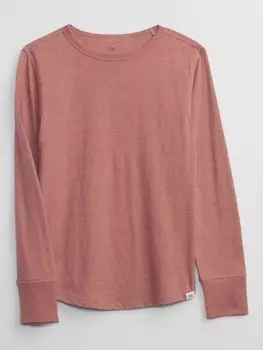 Детская футболка с длинными рукавами Gap, розовый