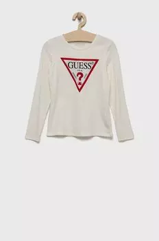 Детская футболка с длинными рукавами Guess, белый