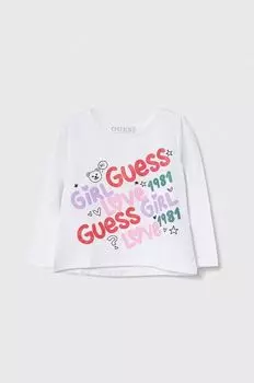 Детская футболка с длинными рукавами Guess, белый