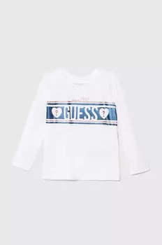 Детская футболка с длинными рукавами Guess, белый