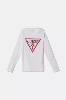 Детская футболка с длинными рукавами Guess, белый
