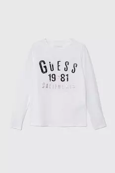 Детская футболка с длинными рукавами Guess, белый