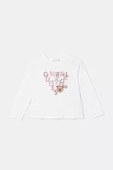 Детская футболка с длинными рукавами Guess, белый